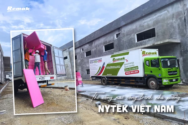 Remak® XPS được nhà thầu sử dụng để cách nhiệt toàn bộ mái nhà xưởng tại công ty Nytek Việt Nam