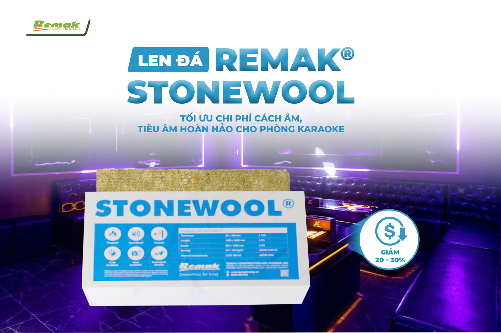 Len đá Remak Stonewool..