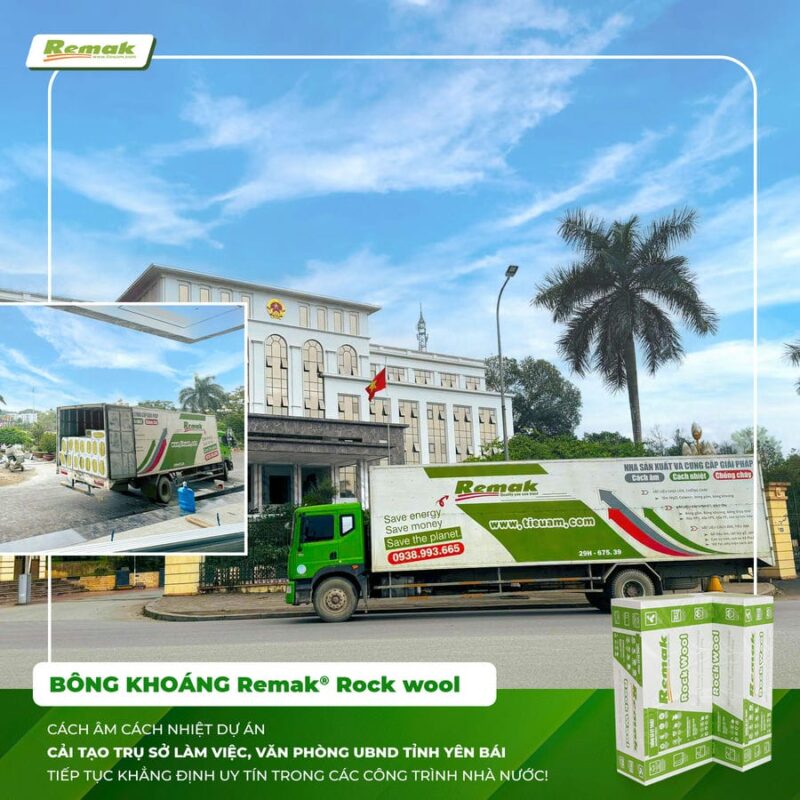 Bông khoáng cách âm cho dự án UBND Tỉnh Yên Bái
