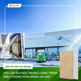 Tấm len gỗ tiêu âm Remak có mặt tại trung tâm tổ chức sự kiện quốc tế