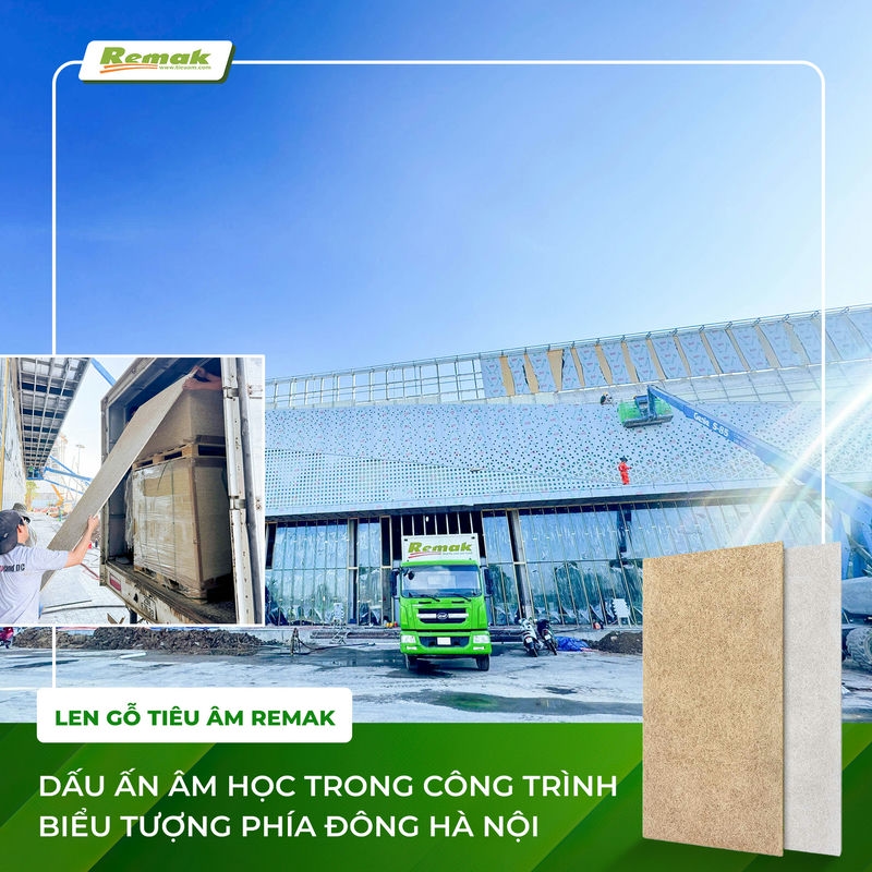 Tấm len gỗ tiêu âm Remak có mặt tại trung tâm tổ chức sự kiện quốc tế