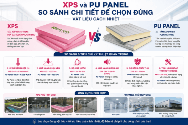 Cùng Remak so sánh XPS và PU Panel -  đầu là lựa chọn tối ưu cho công trình